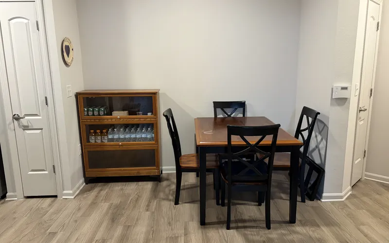 Tidy, organized dining area after a Tidy Standard visit